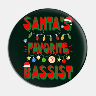 Santa's Favorite Bassist Pin