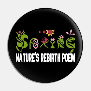 Floral Spring Poetry: Nature's Rebirth Pin