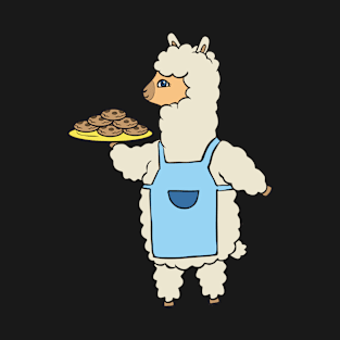 Cute alpaca with cookies. T-Shirt