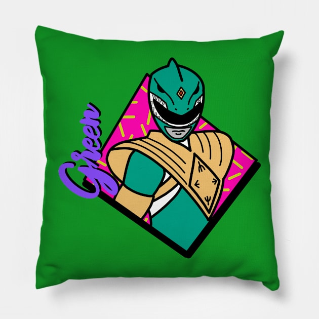 Green Ranger Pillow by SimplePeteDoodles