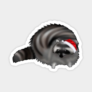 Christmas Raccoon Magnet