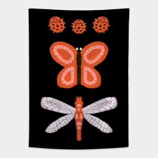 Cute critters ladybug butterfly and dragonfly Tapestry