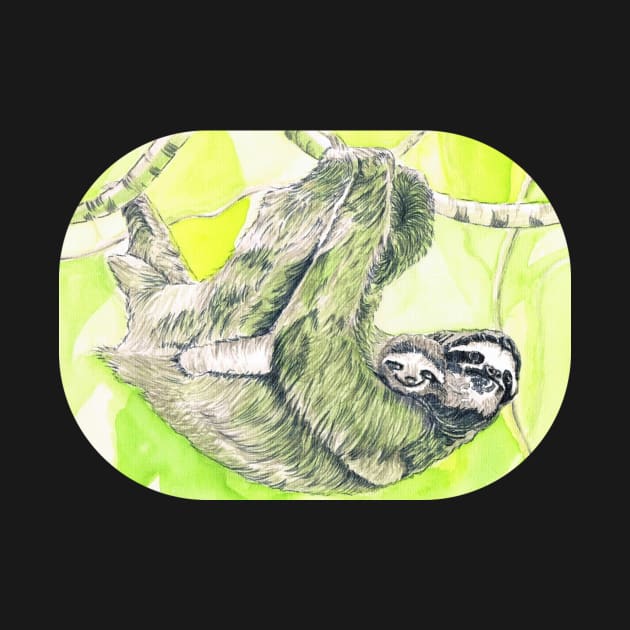 Chillin' Mum and Baby Sloths by angipangi7