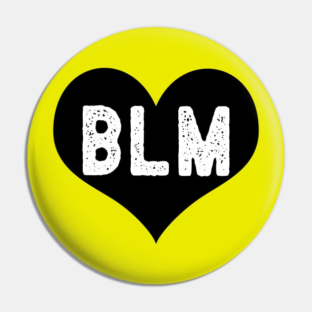 BLM - Black Lives Matter Black Heart Pin by TrendHawk