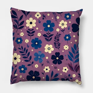 Purple Floral Pillow