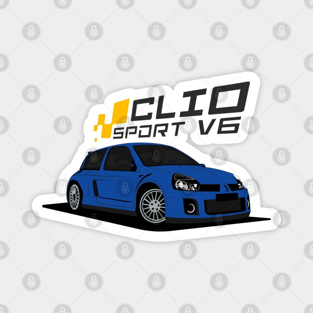 Renault Clio V6 (Blue) Magnet by AutomotiveArt