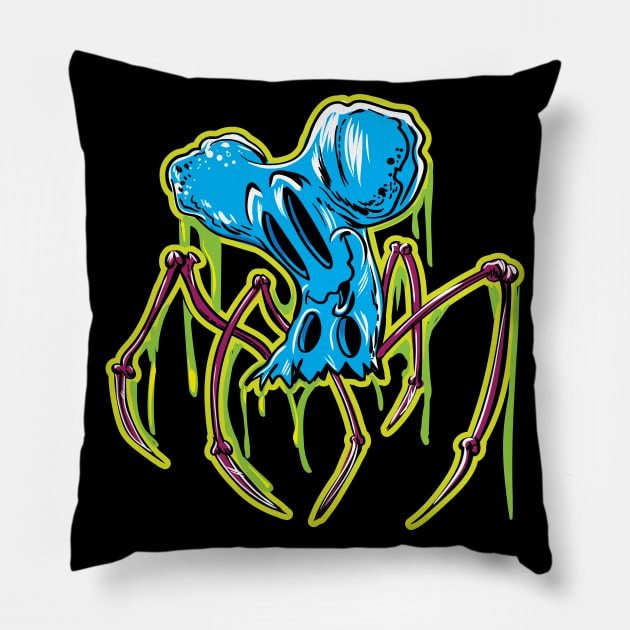 Creepy Bone Monster Pillow by eShirtLabs