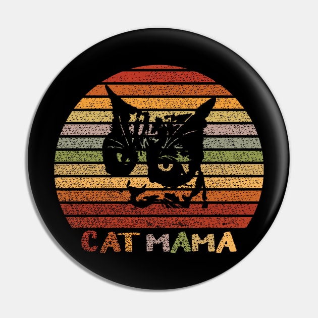 Cat Mama Vintage Retro Unique Gift Pin by trendybestgift