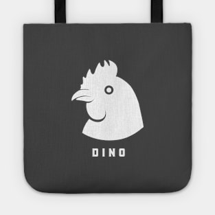 Stylized minimal design of a rooster. Art for chicken fans in white ink Tote