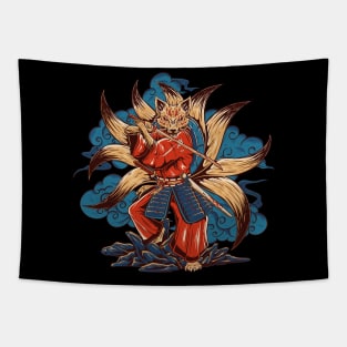 Samurai Kitsune Tapestry