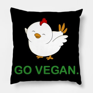 Go Vegan Cute Chick 2 Pillow