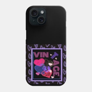 Vintage Valentine Hearts Apathecary by Rachael K Phone Case