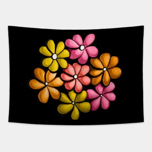 Fun Colorful Flowers Spring Design Tapestry