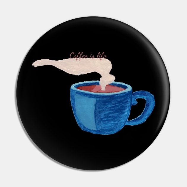 Cup of  Coffee watercolours Pin by Evgenija.S