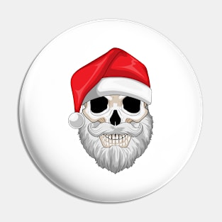 Santa Claus Skull Christmas Pin