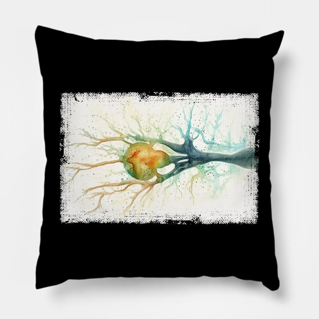 Abstract Human nerve cell Pillow by erzebeth