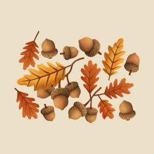 Acorns with oak leaves T-Shirt