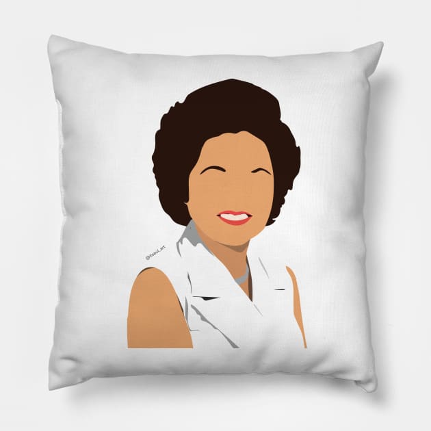 Patsy Mink Pillow by itsaulart