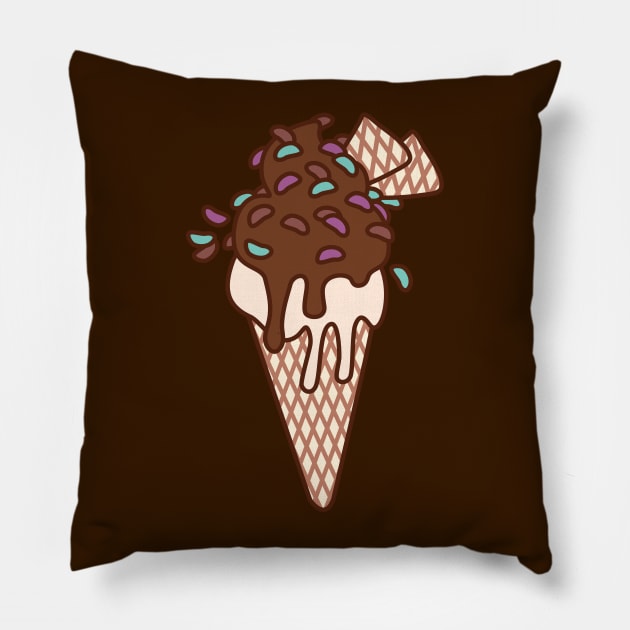 Chocolate Icecream Pillow by XOOXOO