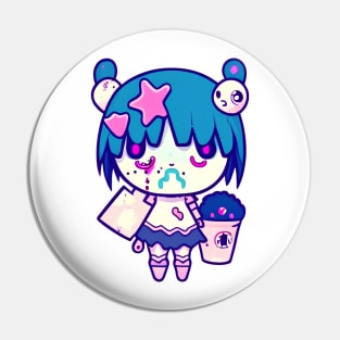 A CUTE KAWAI Zombie illustration design Pin