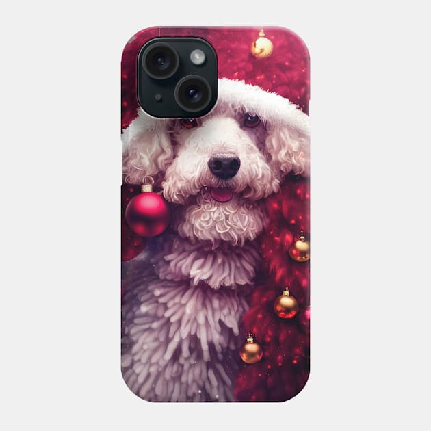 Cute Christmas Dog Phone Case by Art8085