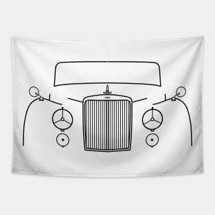 Armstrong Siddeley Sapphire 346 1950s classic British saloon car black outline graphic Tapestry