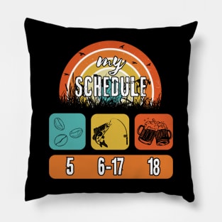 Angler's schedule Pillow