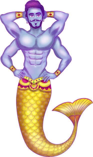 Avish The Merman Kids T-Shirt by Shining Glimmer