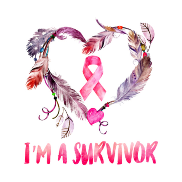 I’m a Survivor Breast Cancer Awareness Feathers Heart - Breast Cancer
