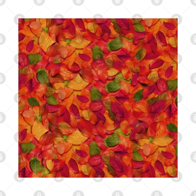 Oil autumn leaves, romantic print dedicated to this awesome season by KINKDesign