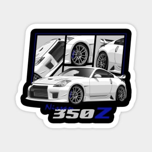 Nissan 350z White Jdm Car Magnet