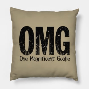 OMG: One Magnificent Goalie – funny ice hockey goalie Pillow