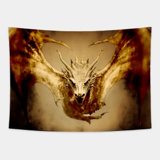 Chinese Dragon: Dragons are Cool, Chinese New Year, Year of the Dragon on a Dark Background Tapestry