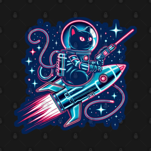 Cosmic Cat Explorer: Space Odyssey Illustration by diegotorres