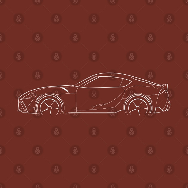 2020 Toyota GR Supra Mk5 - Profile stencil, white by mal_photography