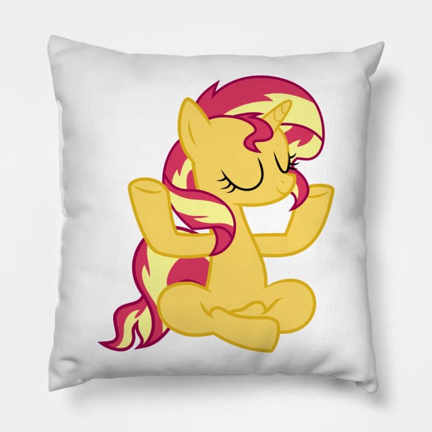 Sunset Shimmer Lotus Position Meditation Pillow by Wissle