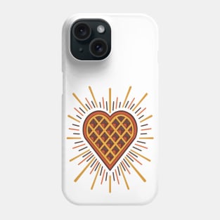 small heart shaped norwegian waffle Phone Case