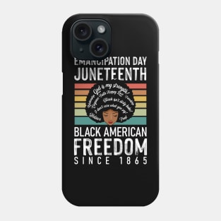Emancipation Day Juneteenth Black American Freedom 1865 Phone Case