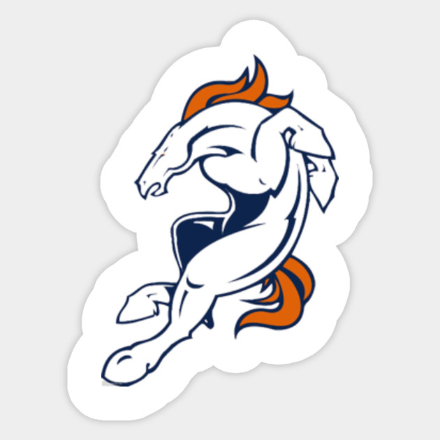 Denver Broncos Logo Art Denver Broncos Sticker Teepublic