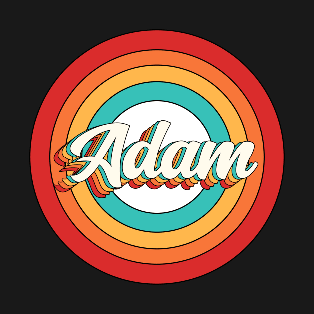 Adam Name Shirt Vintage Adam Circle by Nikkyta