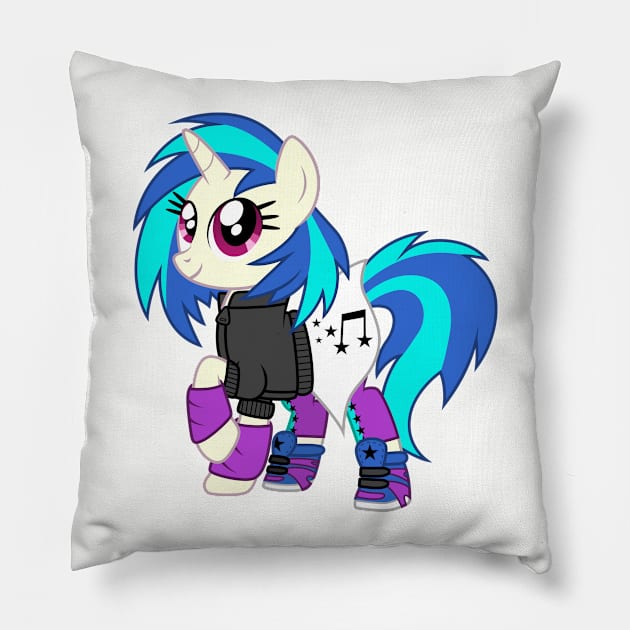 Vinyl Scratch dressed up Pillow by CloudyGlow