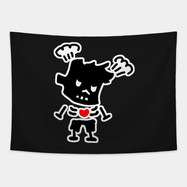 angry zombie boy Tapestry by COOLKJS0