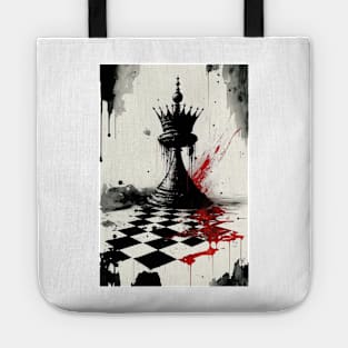 Haunted Inky Chess Board Tote