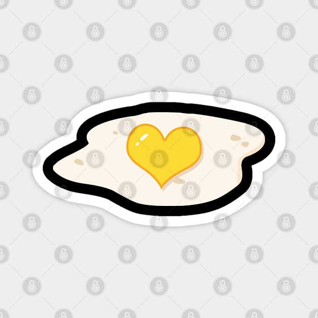 Love Heart Fried Egg Magnet by LunaMay