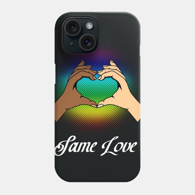 Gay Pride Rainbow Heart LGBT Gay Lesbian Gift Phone Case by Lomitasu