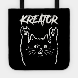 kreator metal cat Tote