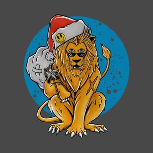 Lion with santa hat T-Shirt