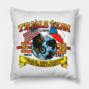 Vintage Trials Team USA Pillow