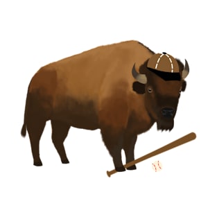 Baseball Bison T-Shirt