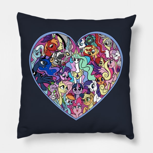 MLP Ensemble Pillow by SophieScruggs